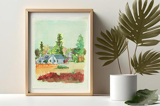 Andrew Wyeth’s Studio – 5x7 Original Watercolor | Chadds Ford Pennsylvania | Plein Air Landscape Painting